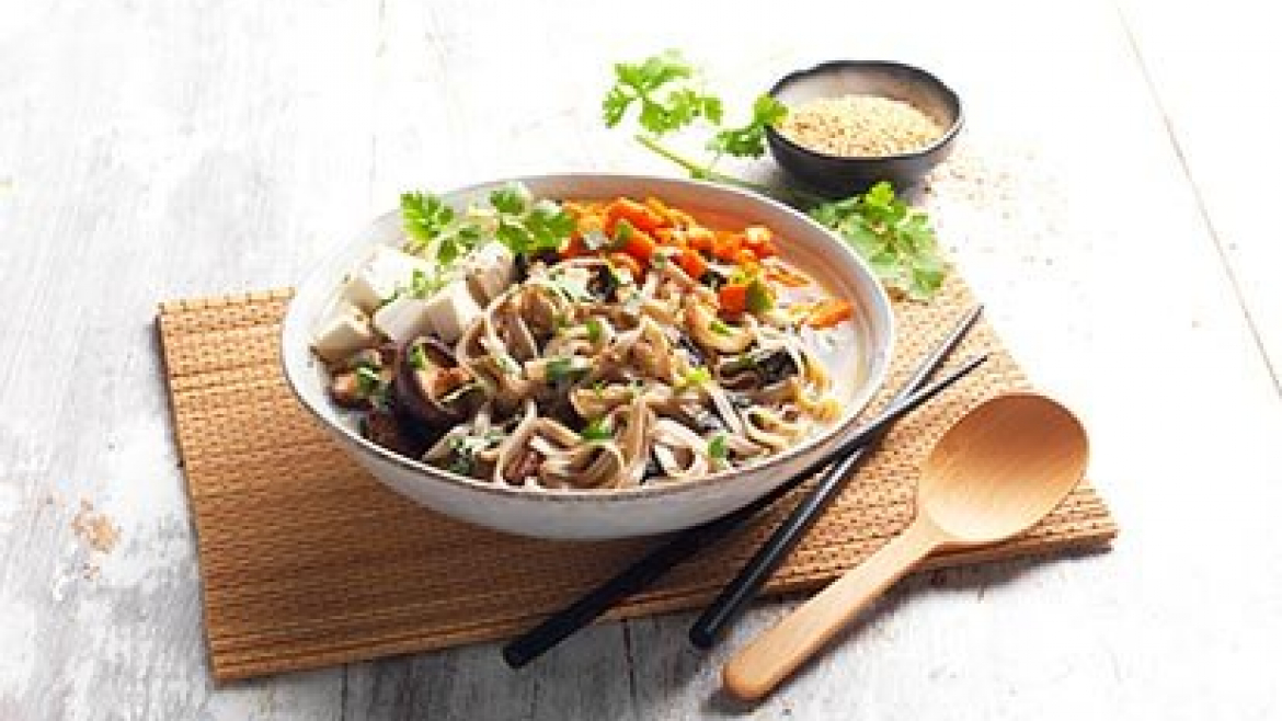 Polievka miso, soba rezance a tofu - recept pre varný kuchynský robot Tefal Click and Cook