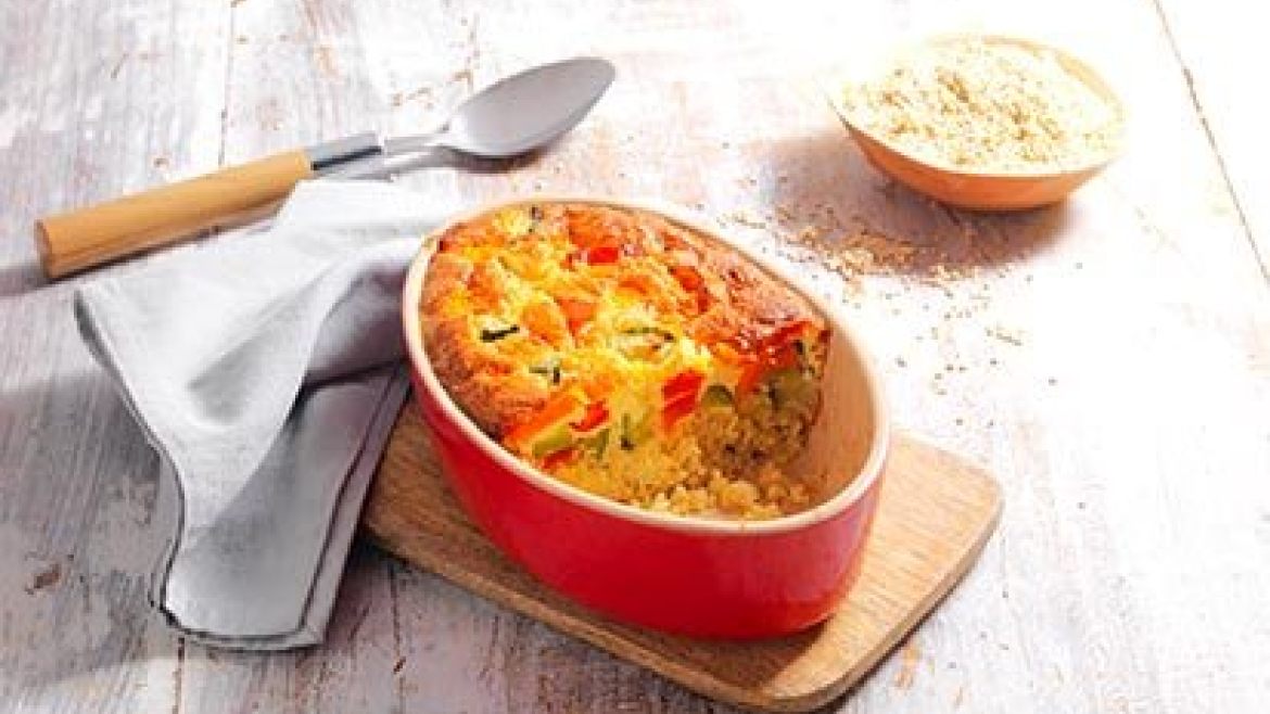 Zeleninové clafoutis s quinoou - recept pre varný kuchynský robot Tefal Click and Cook